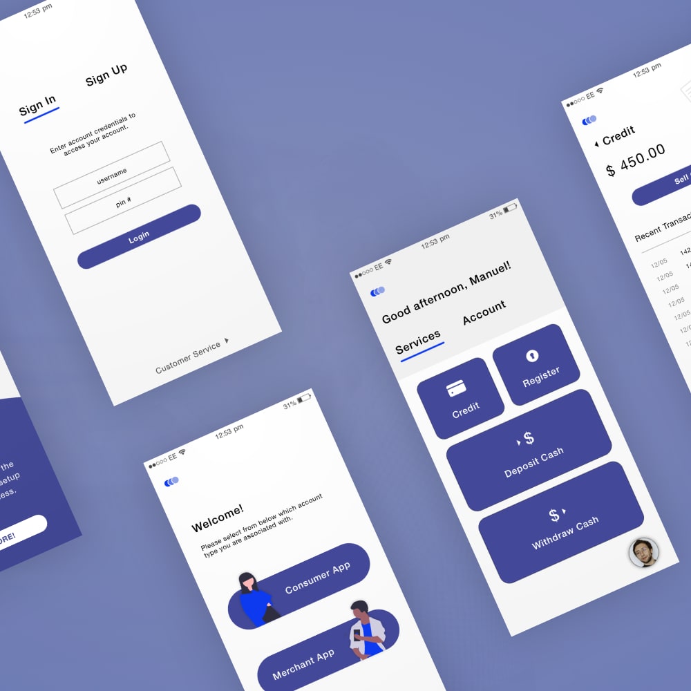 UI for mobile payment solution